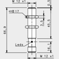 DATALOGIC Induktiivandur D12mm, pistik M12 IS-12-E1-S2